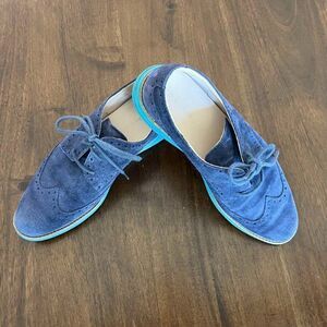 Cole Hann Lunargrand suede blue loafers size 7B